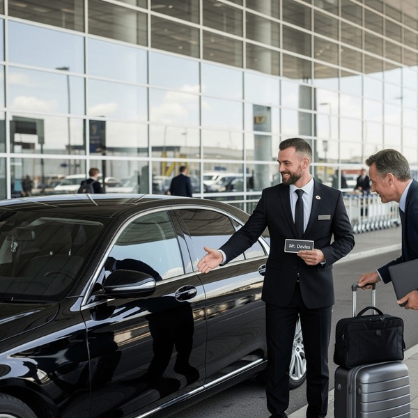 Service de transfert aéroport avec chauffeur professionnel